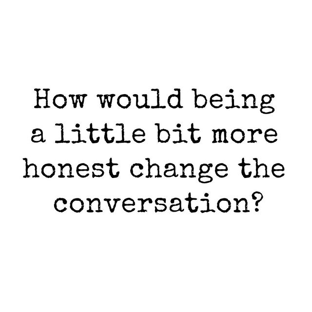 Let's be honest....