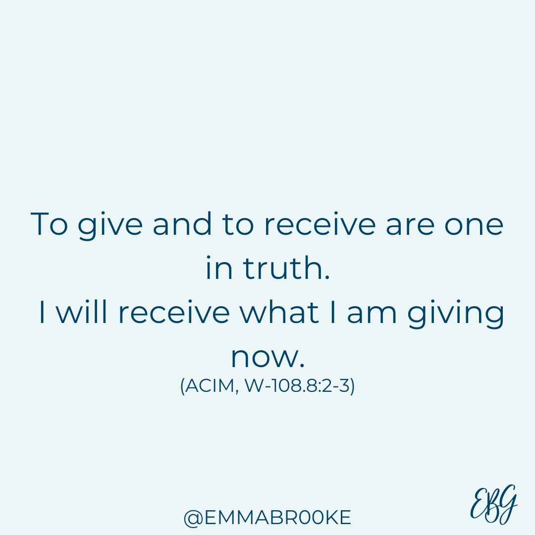 To give and receive
