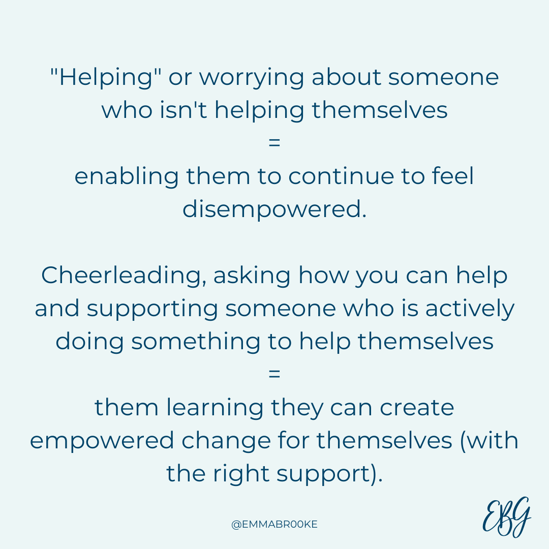 Being supportive